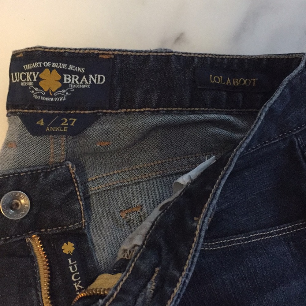 Lucky Brand Lola Boot Dark Rinse Jeans 4/27